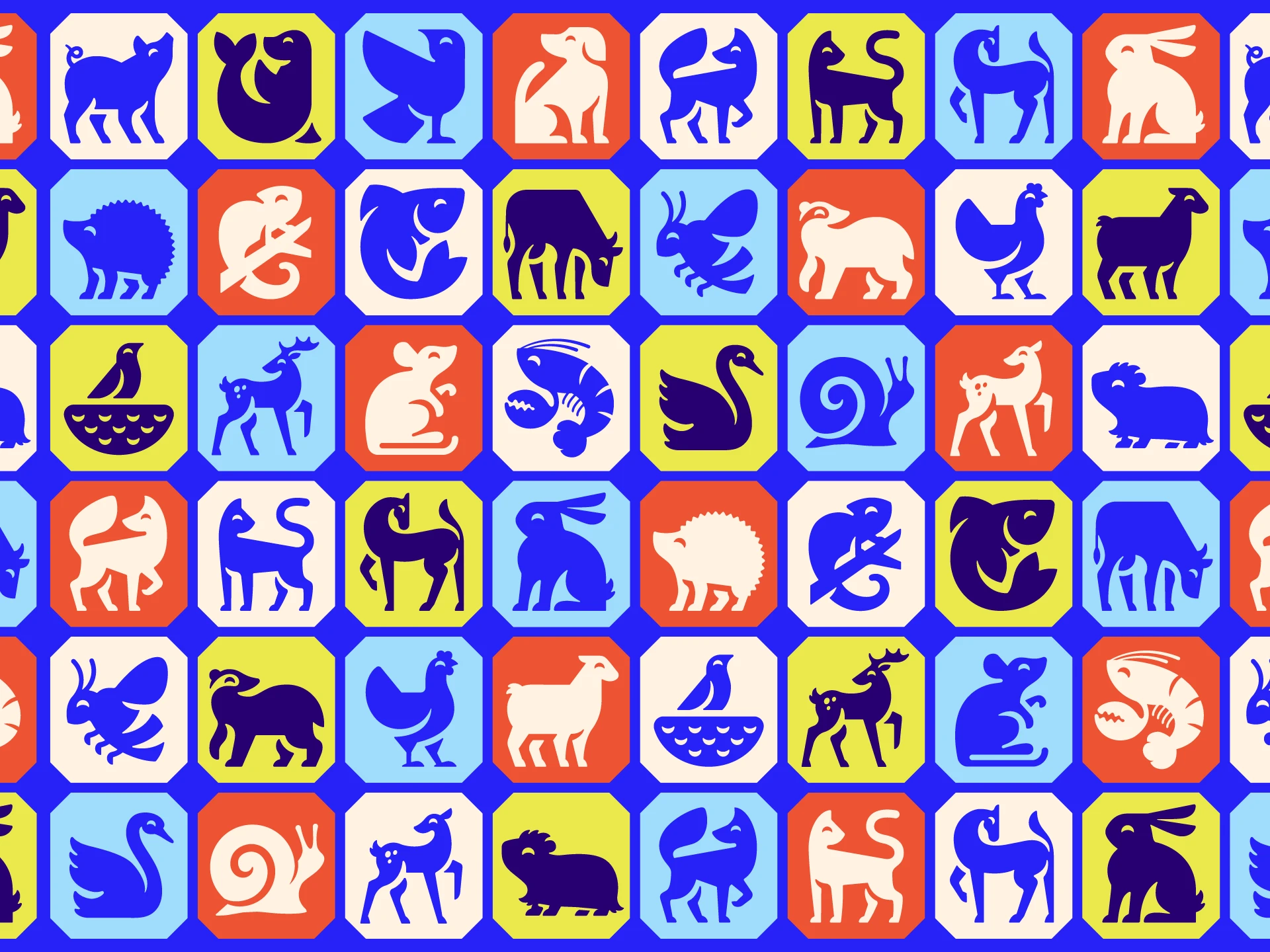 Animal-illustration-mosaic